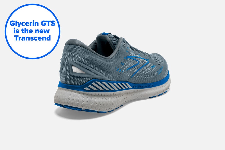 Brooks Glycerin Gts 19 Road Löparskor Herr - Grå/Blå - 5730-EHAJW